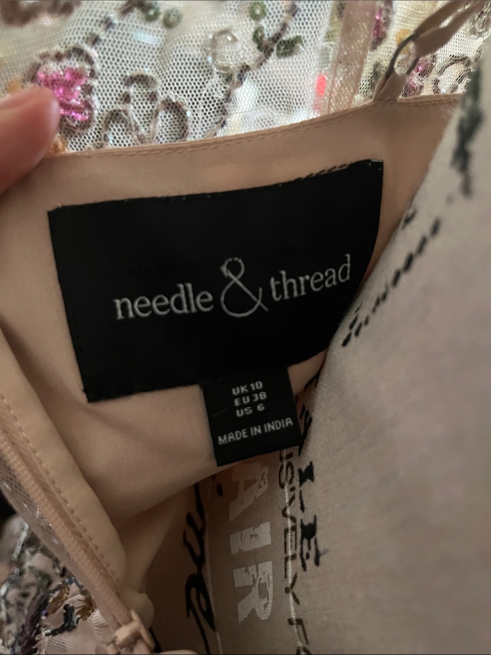 Needle & Thread Pink Embellished Sequin Midi Dress - Picture 5 of 5
